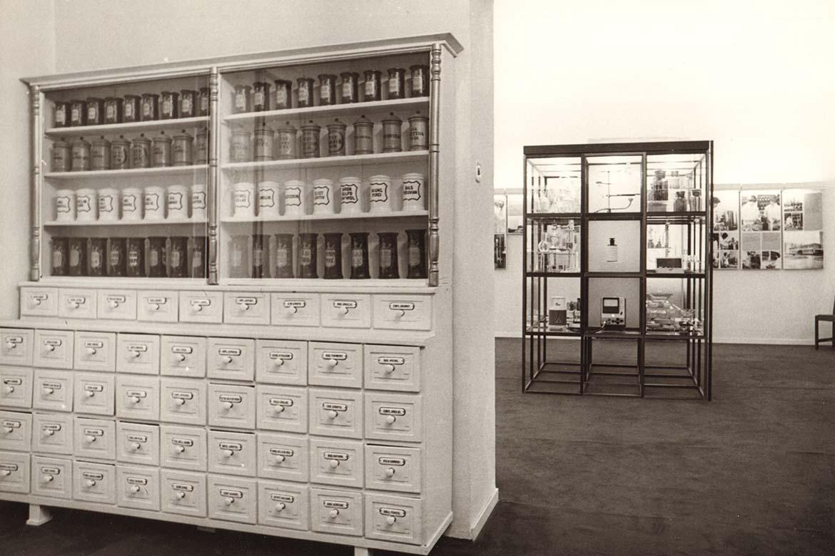 Expozícia Múzea farmácie v roku 1980
